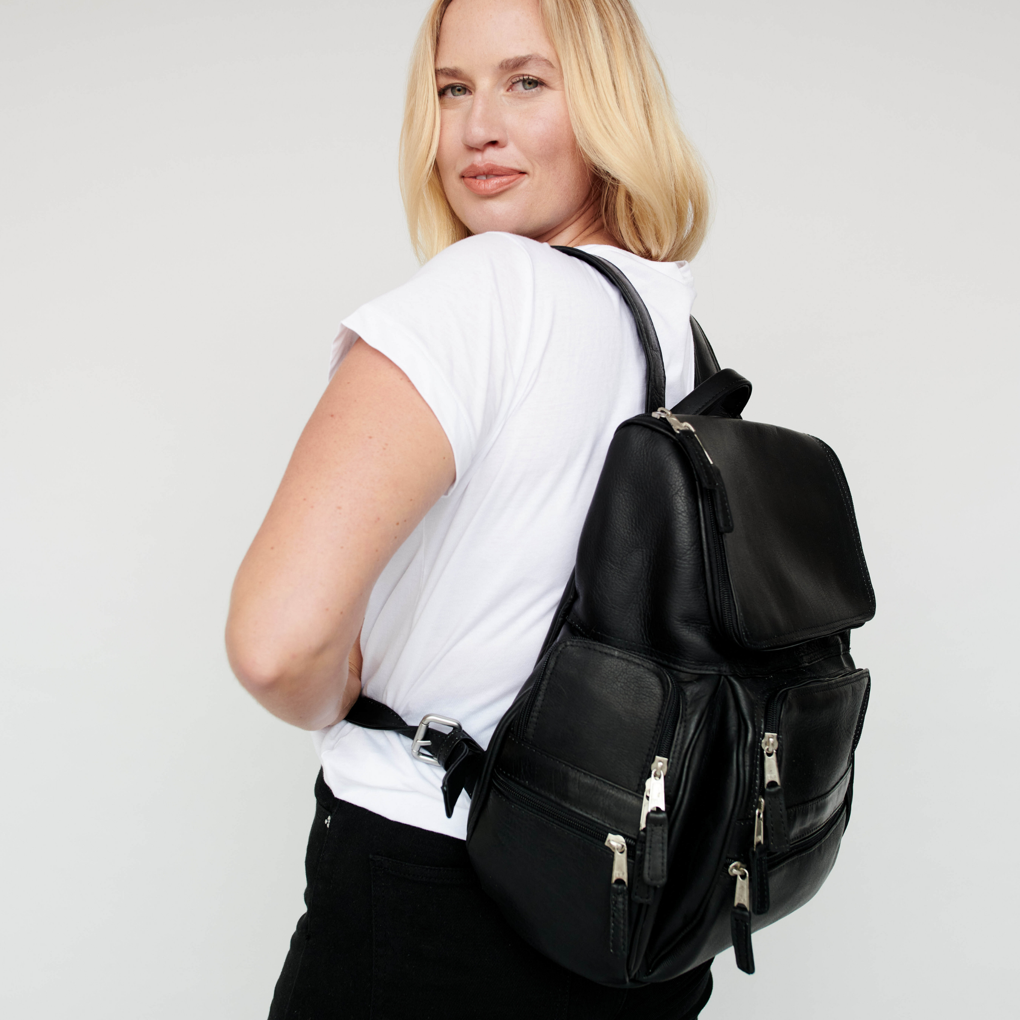 Explorer Leather Laptop Backpack - Image 6