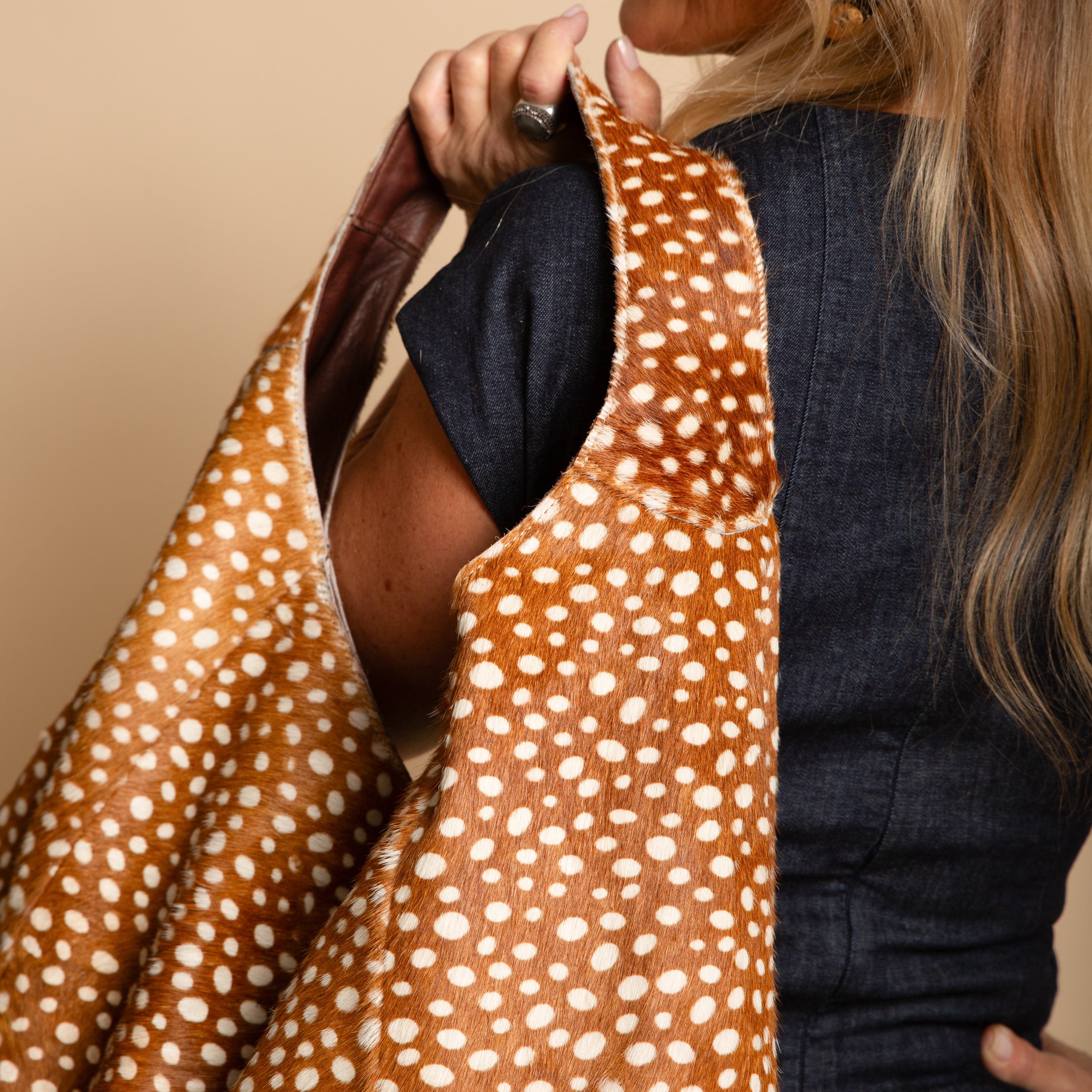 Lindsey Hair On Leather Tote Bag - Image 3