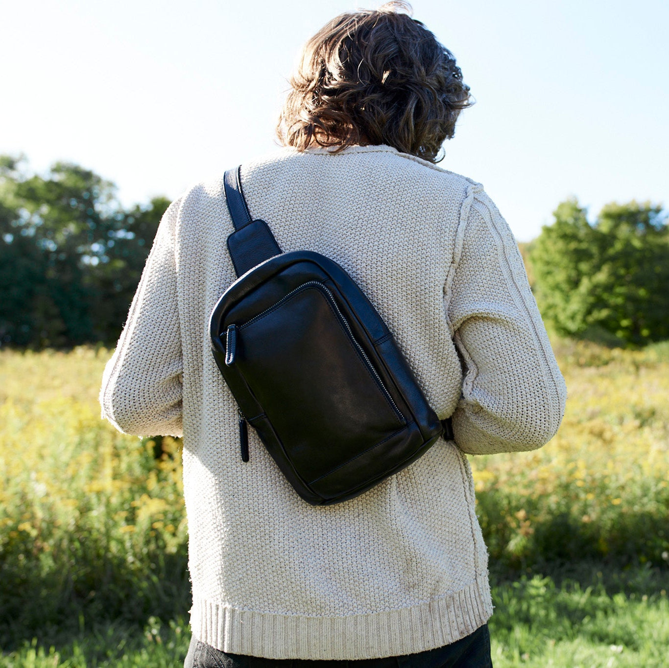 Austin Leather Sling Bag - Image 6
