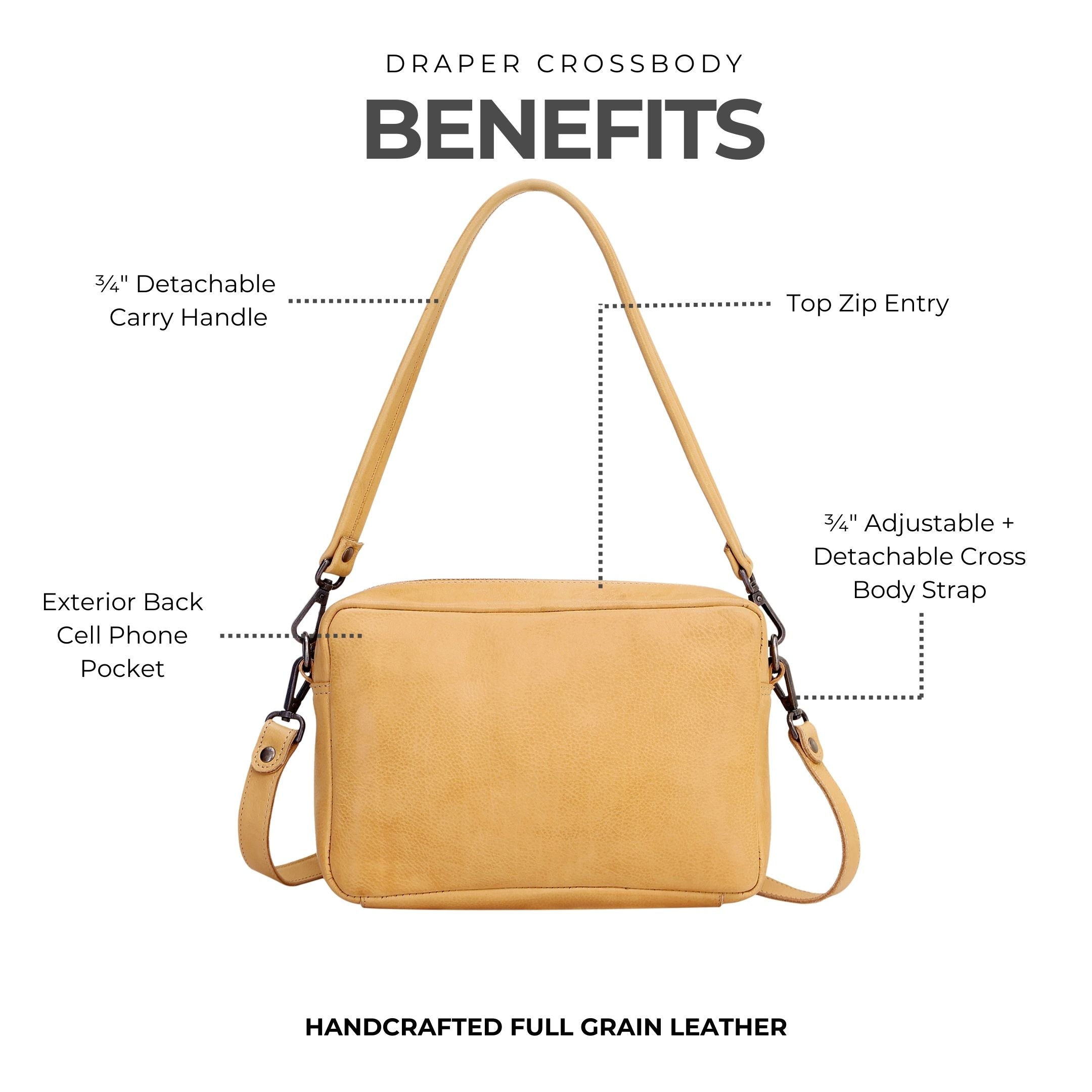 Draper Leather Crossbody Bag - Image 10