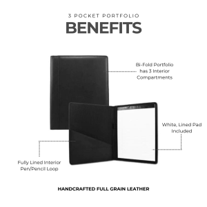 Alternative view of 3 Pocket Leather Portfolio