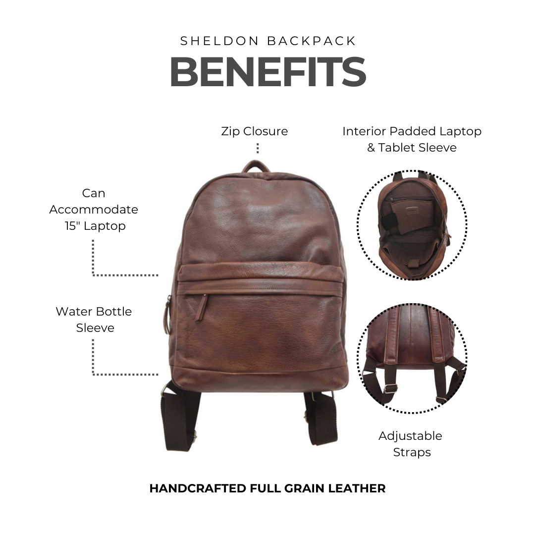 Sheldon Leather Backpack - Image 7
