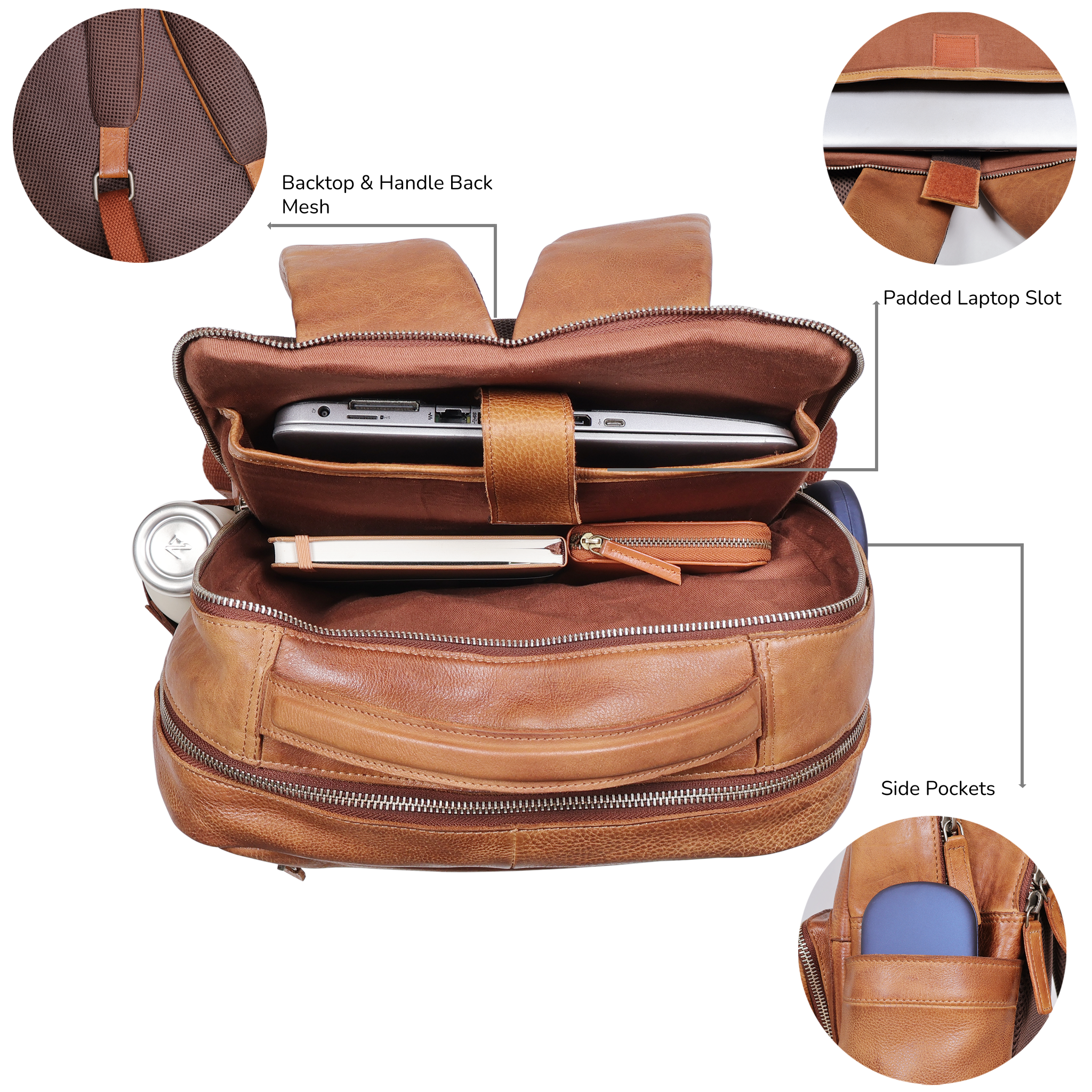 Atlas Leather Backpack - Image 9