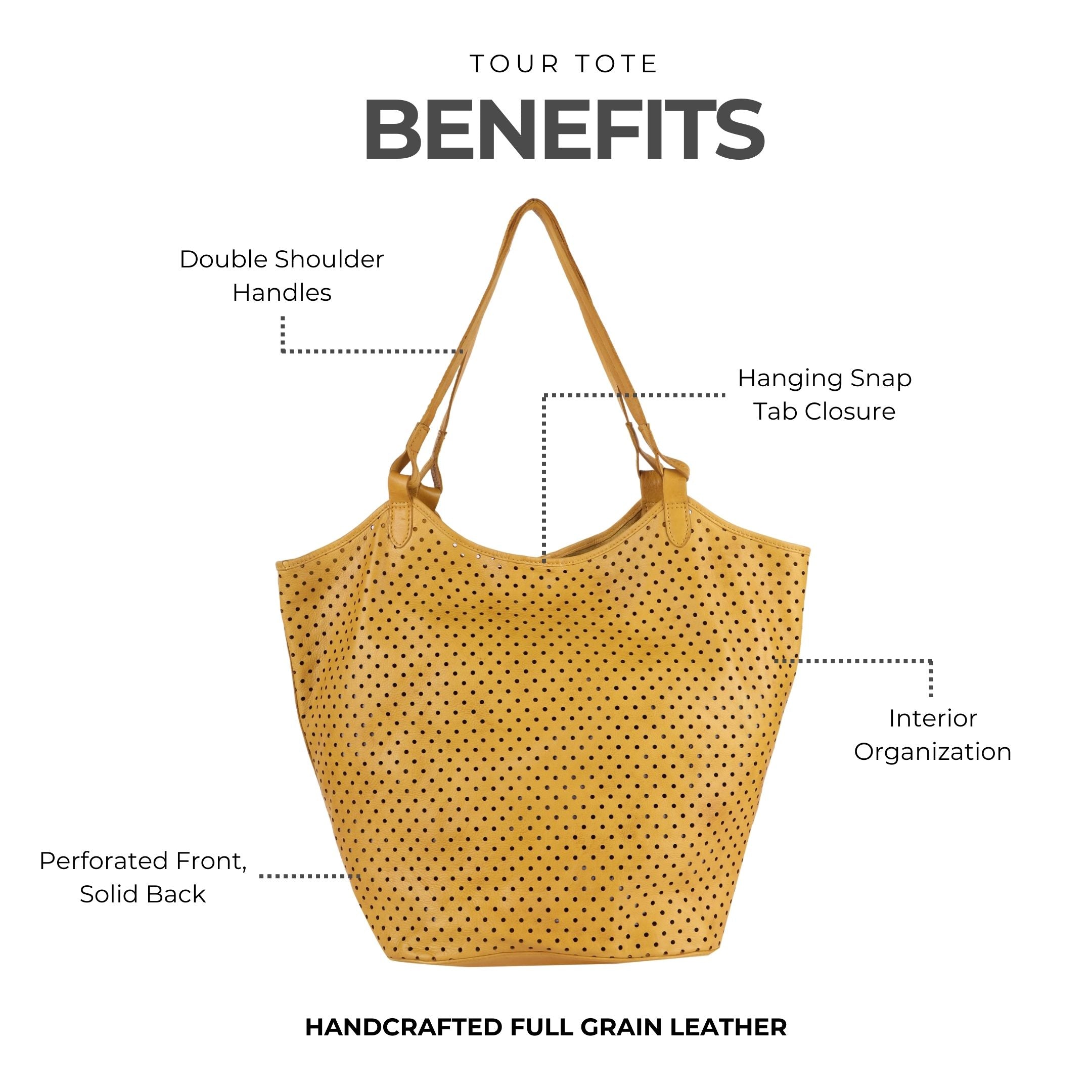 Tour Leather Tote Bag - Image 12