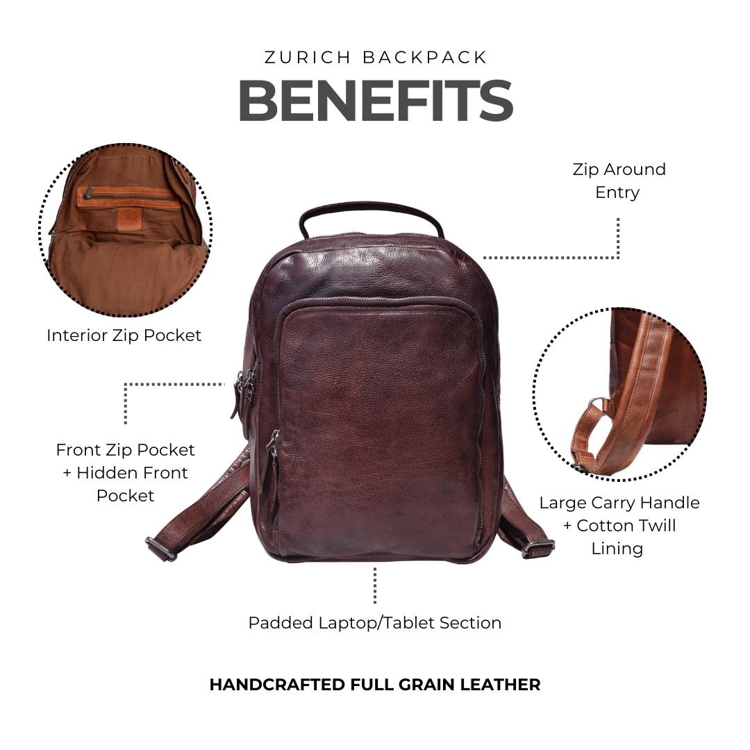 Zurich Leather Backpack - Image 6
